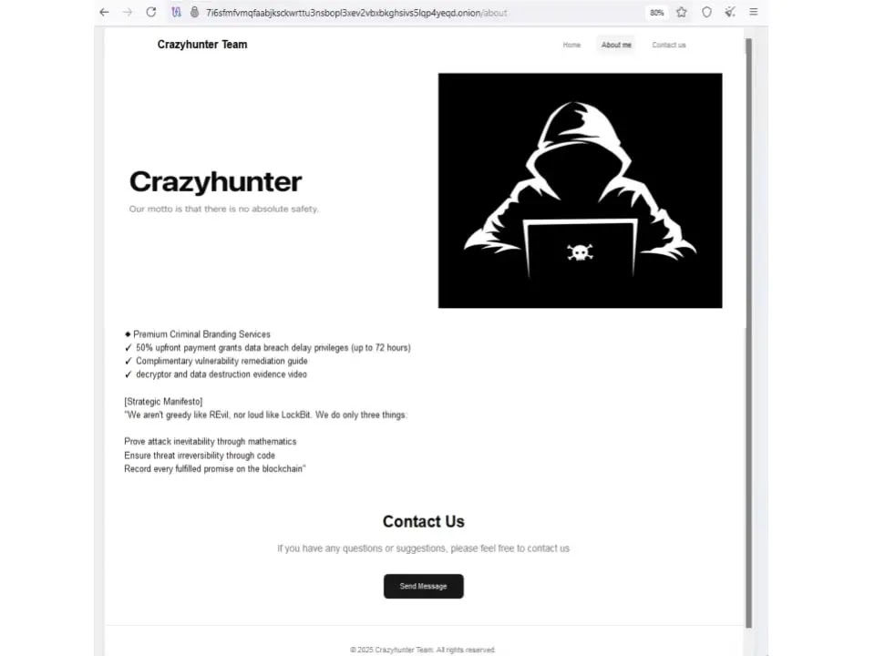 Ιστότοπος διαρροής δεδομένων του εισβολέα (Πηγή - Trellix)
